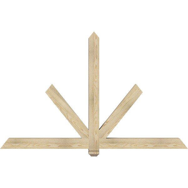 Ekena Millwork Kennewick Rough Sawn Timber Gable Bracket, Douglas Fir, 72"W x 45"H x 4"D x 4"F, 15/12 Pitch GBW072X45X0404KEN00RDF - main